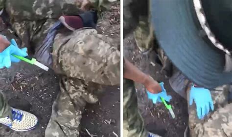 Responding to a <b>video</b> reportedly showing <b>Russian</b> <b>soldiers</b> apparently castrating a <b>Ukrainian</b> prisoner of war, who is gagged with his hands tied behind his back, Marie Struthers, Amnesty International's Director for Eastern Europe and Central Asia, said:. . Russian soldier castrates ukrainian video full